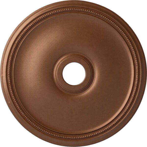 Ekena Millwork Theia Ceiling Medallion (Fits Canopies up to 6 3/4"), 24"OD x 3 5/8"ID x 1 3/4"P, Polished Copper CM24THPOS - main